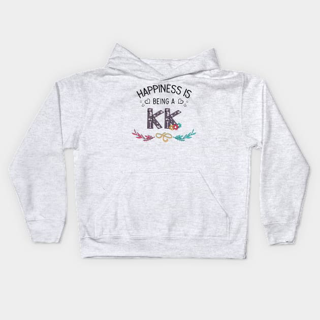 Happiness Is Being A Kk Wildflowers Valentines Mothers Day Kids Hoodie by KIMIKA